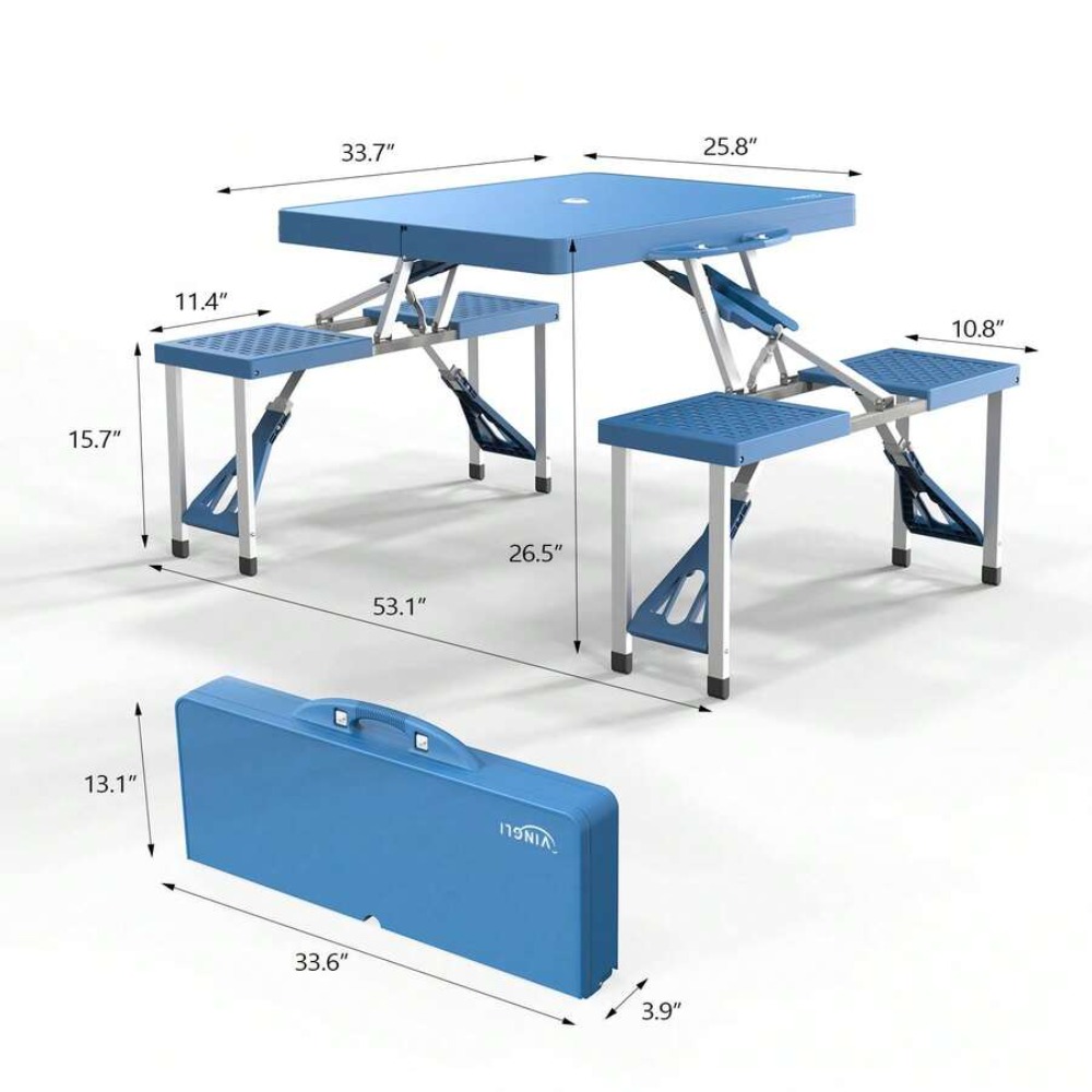4 Ft Folding Camping Picnic Ta - Folding Picnic Table ulasan dan harga