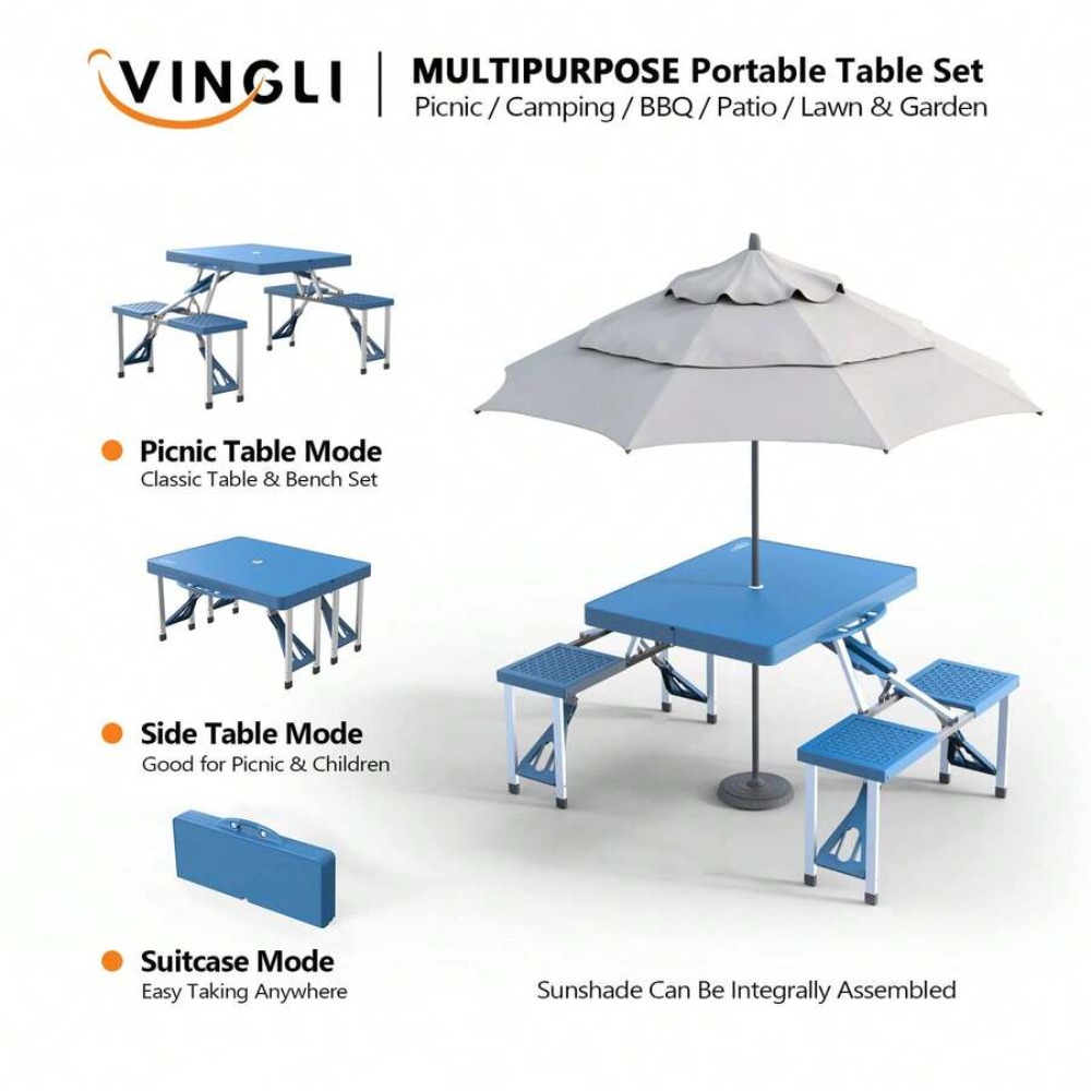 4 Ft Folding Camping Picnic Ta - Folding Picnic Table ulasan dan harga