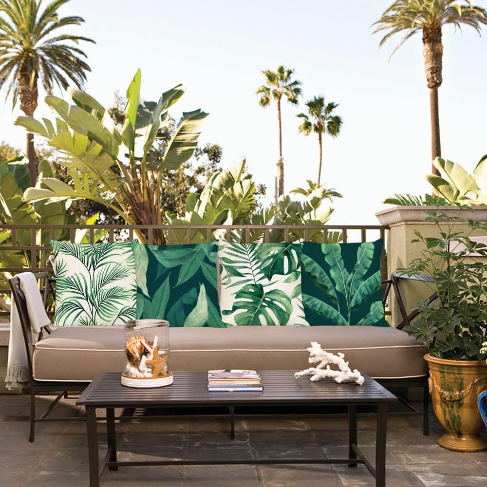 Green Plant Throw Pillow Case  - Outdoor Furniture Green ulasan dan harga