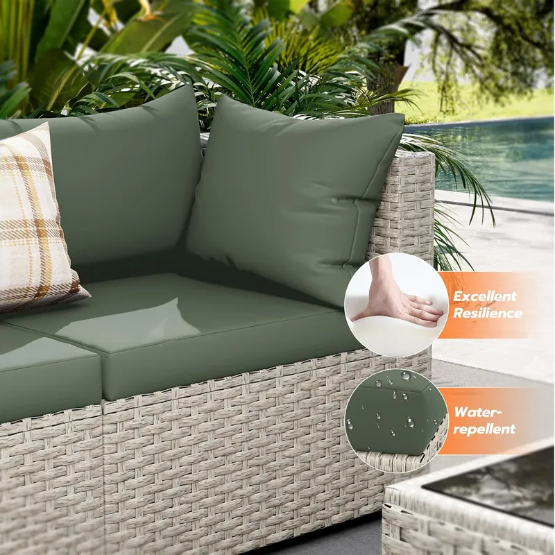 Outdoor Patio Furniture Set 7  - Outdoor Furniture Green ulasan dan harga