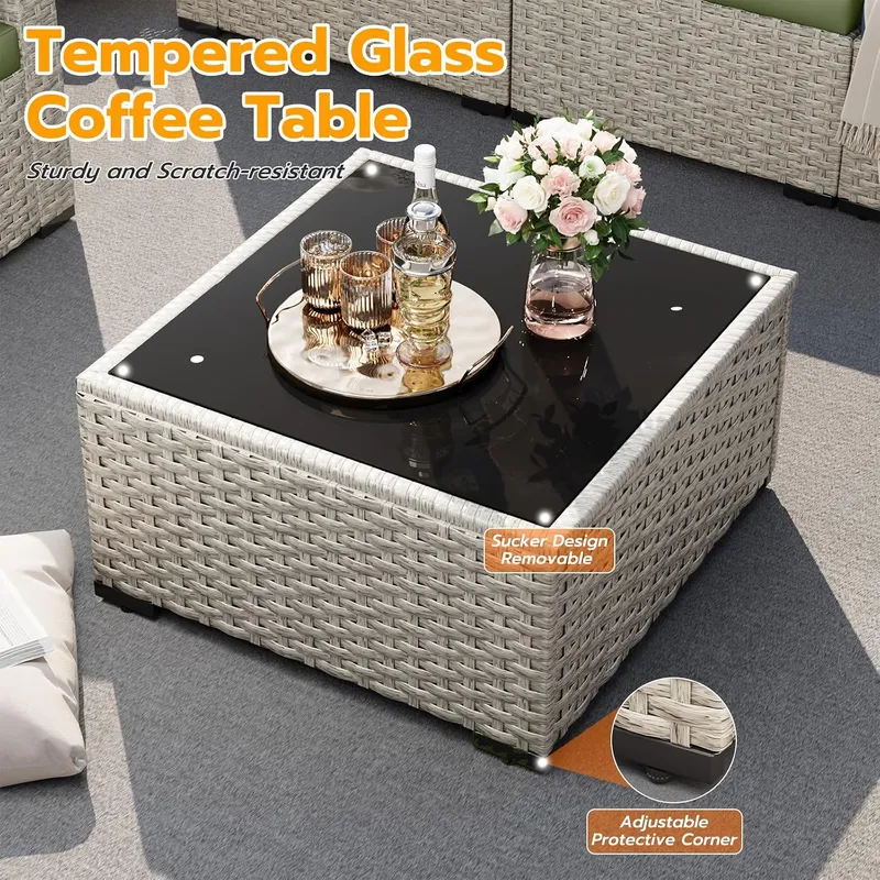 Outdoor Patio Furniture Set 7  - Outdoor Furniture Green ulasan dan harga