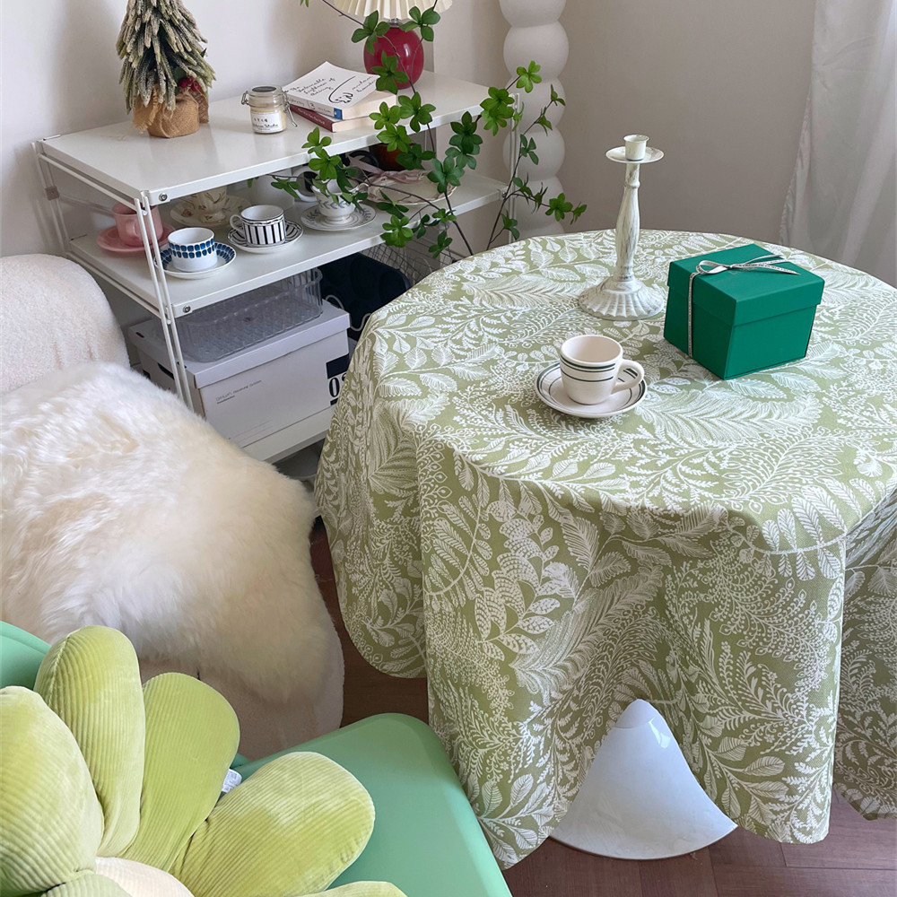 Cotton Linen Waterproof  Table - Outdoor Furniture Green ulasan dan harga