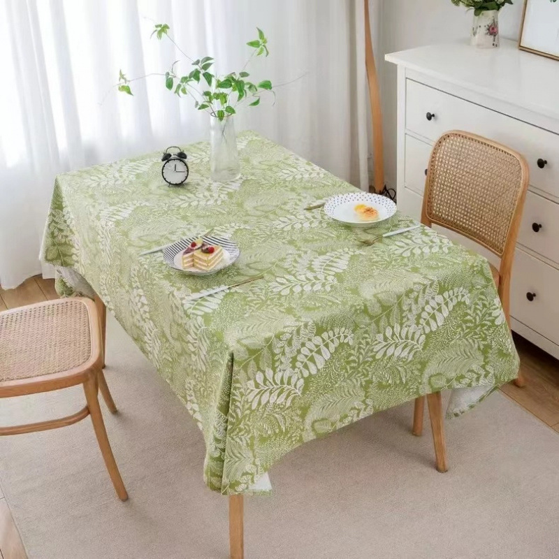 Cotton Linen Waterproof  Table - Outdoor Furniture Green ulasan dan harga