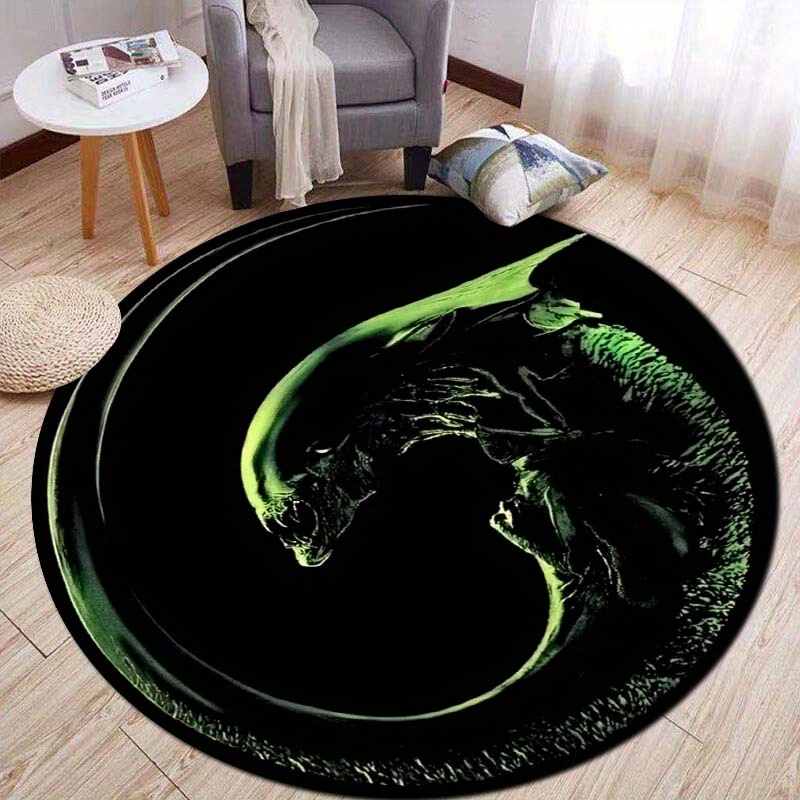 Green Dragon Round Rug Flannel - Outdoor Furniture Green ulasan dan harga