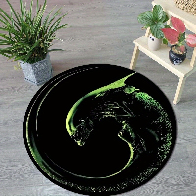Green Dragon Round Rug Flannel - Outdoor Furniture Green ulasan dan harga