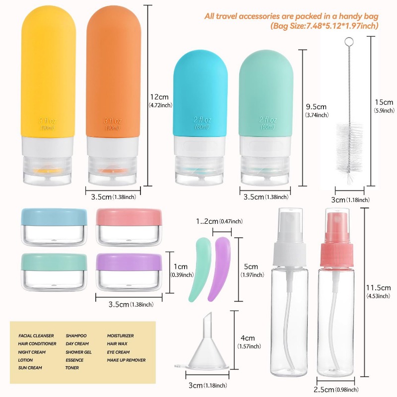Leak Proof Travel Bottles Set  - Outdoor Furniture Modern ulasan dan harga
