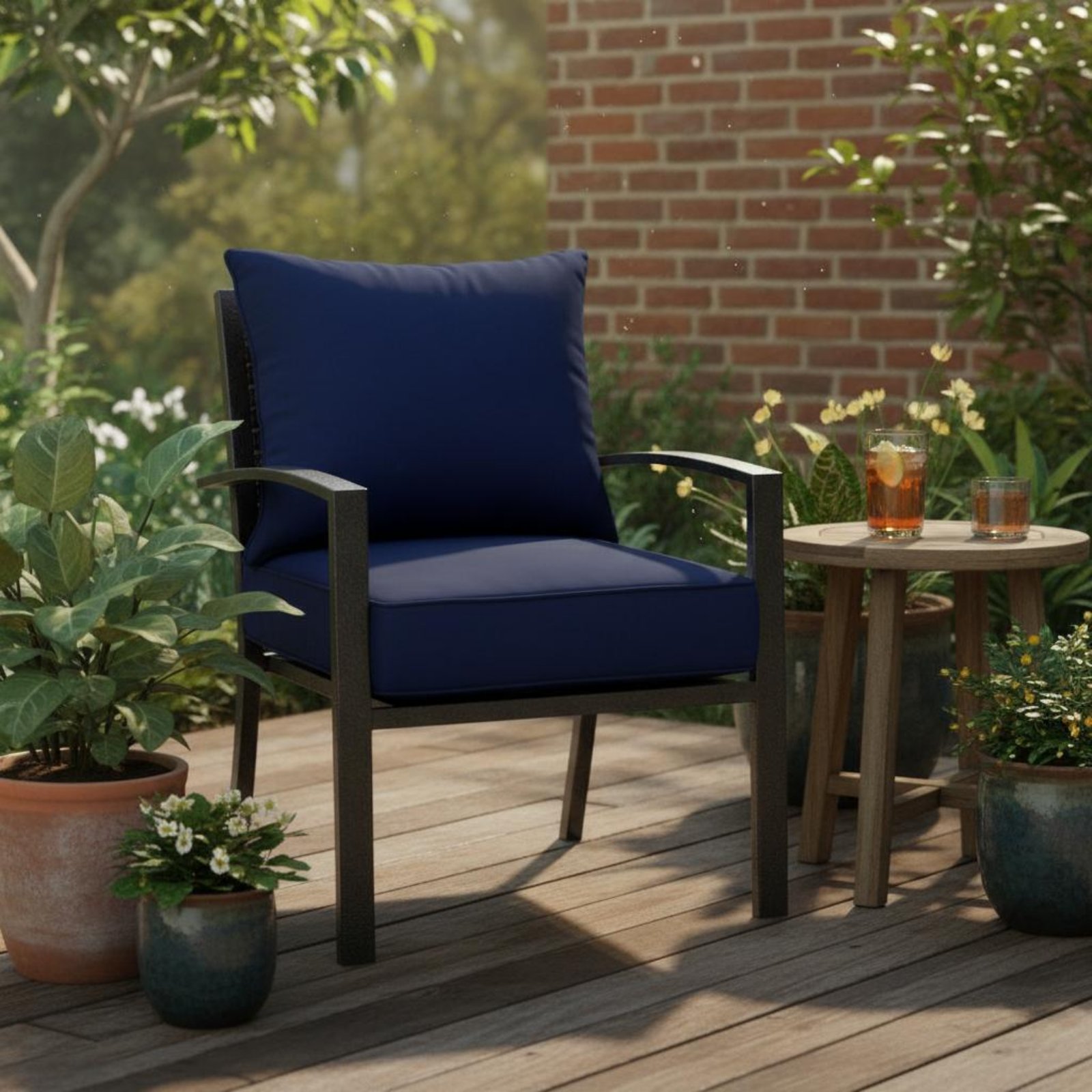 Patio Chair Pad Hidden Closure - Outdoor Furniture Modern ulasan dan harga
