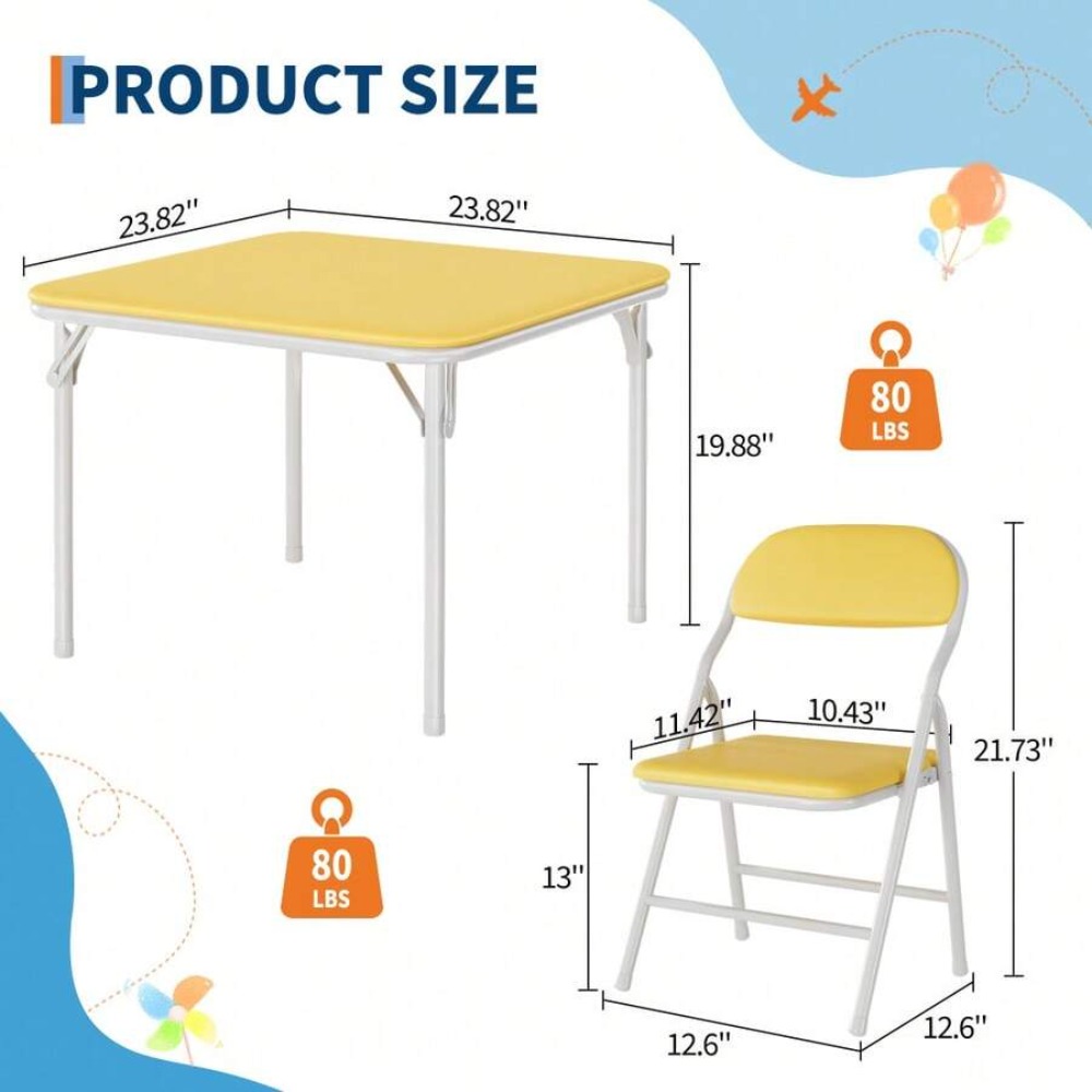Foldable Square Table and Chai - Folding Picnic Table ulasan dan harga